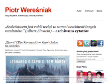 Tablet Screenshot of piotrweresniak.com